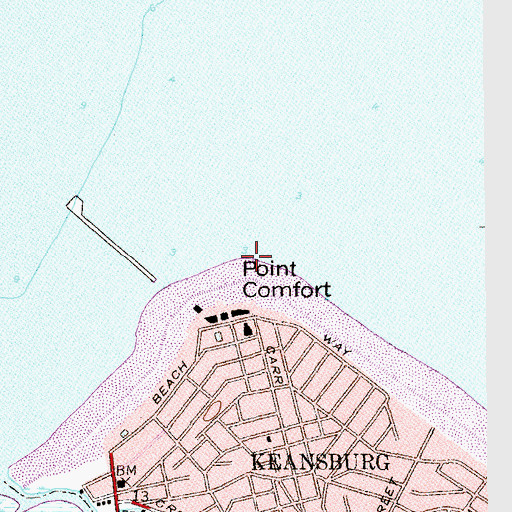 Topographic Map of Point Comfort, NJ