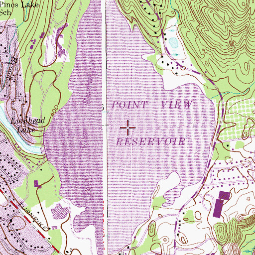Topographic Map of Point View Reservoir, NJ