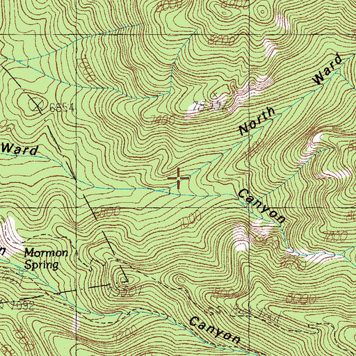 Topographic Map of North Ward Canyon, AZ