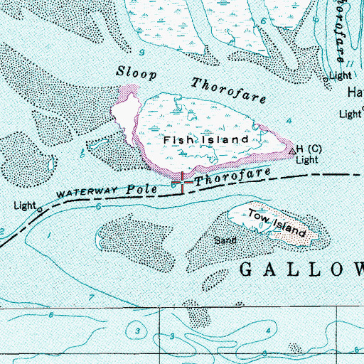 Topographic Map of Pole Thorofare, NJ
