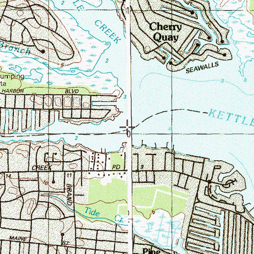 Topographic Map of South Branch Kettle Creek, NJ