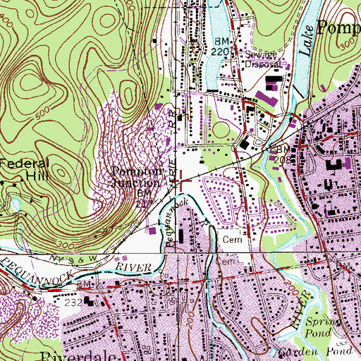 Topographic Map of Pompton Junction, NJ