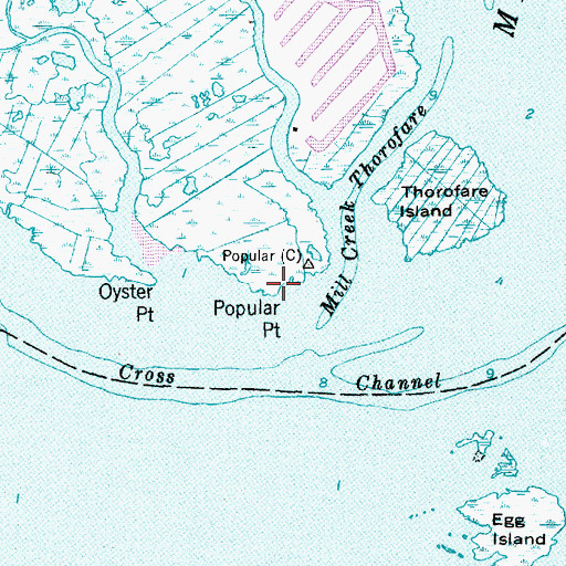 Topographic Map of Popular Point, NJ