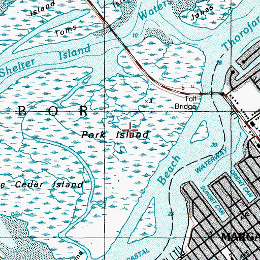 Topographic Map of Pork Island, NJ