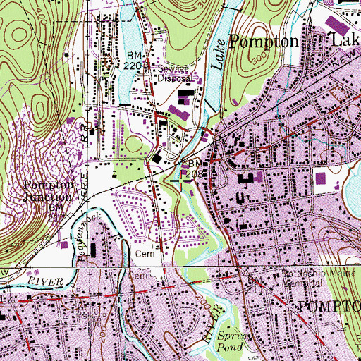 Topographic Map of Posts Brook, NJ