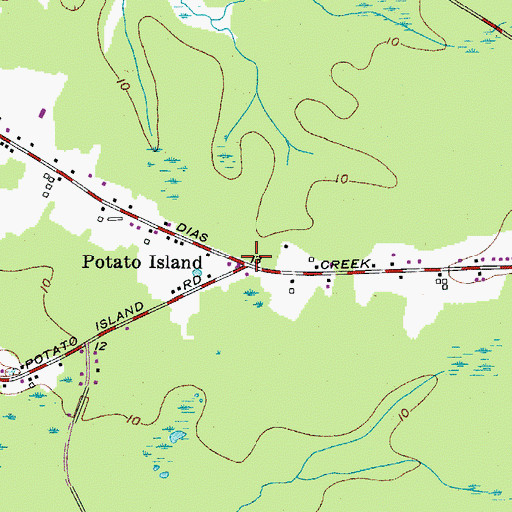 Topographic Map of Potato Island, NJ
