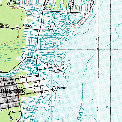 Topographic Map of Potter Creek, NJ