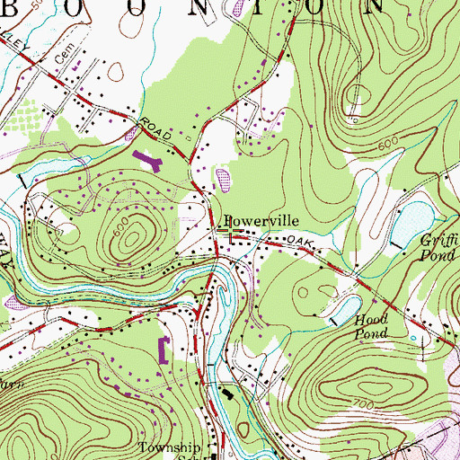 Topographic Map of Powerville, NJ