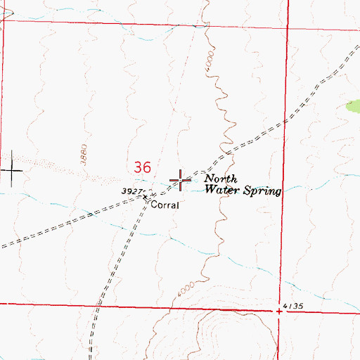 Topographic Map of North Water Spring, AZ