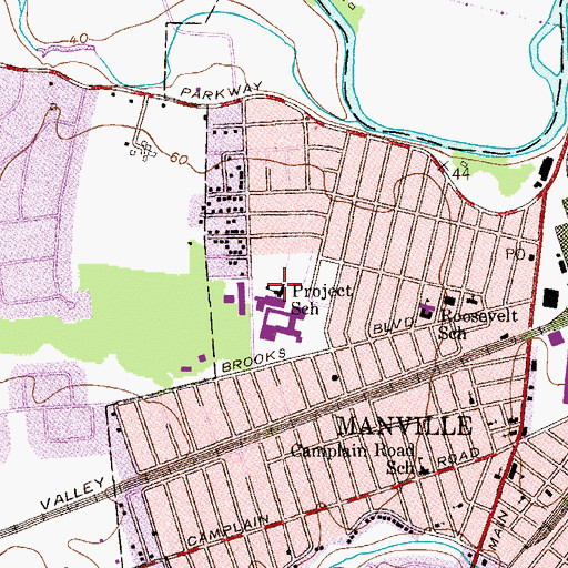 Topographic Map of Project School, NJ