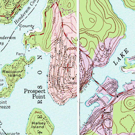 Topographic Map of Prospect Point, NJ