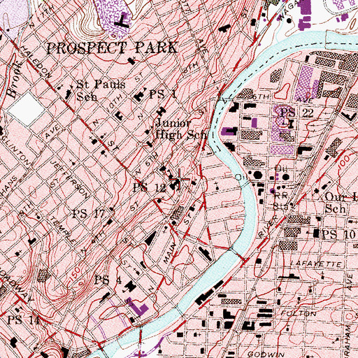 Topographic Map of Number 12 Elementary School, NJ