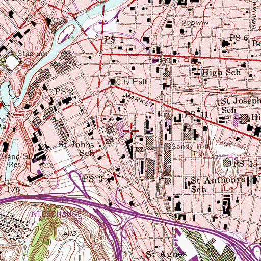 Topographic Map of Public School 23 (historical), NJ