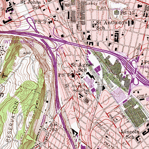 Topographic Map of Number 8 Elementary School, NJ
