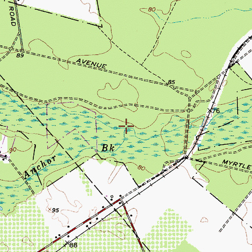 Topographic Map of Pump Branch, NJ