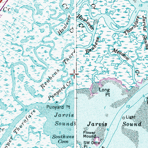 Topographic Map of Punyard Creek, NJ