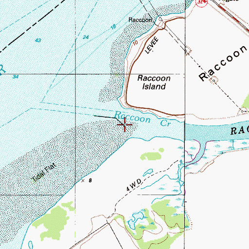 Topographic Map of Raccoon Creek, NJ
