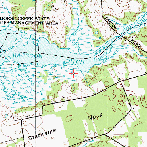 Topographic Map of Raccoon Ditch, NJ