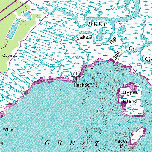 Topographic Map of Rachael Point, NJ