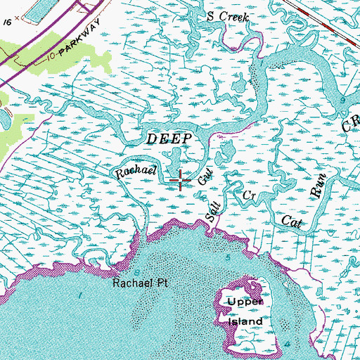 Topographic Map of Rachel Gut, NJ