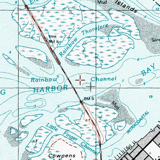 Topographic Map of Rainbow Channel, NJ