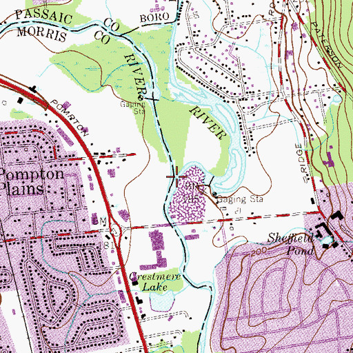 Topographic Map of Ramapo River, NJ