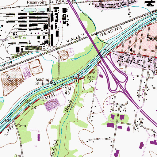 Topographic Map of Randolph Brook, NJ