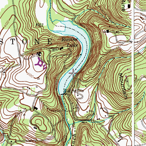 Topographic Map of Ravine Lake, NJ