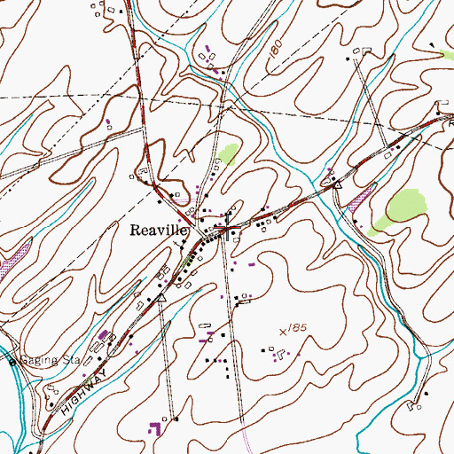 Topographic Map of Reaville, NJ