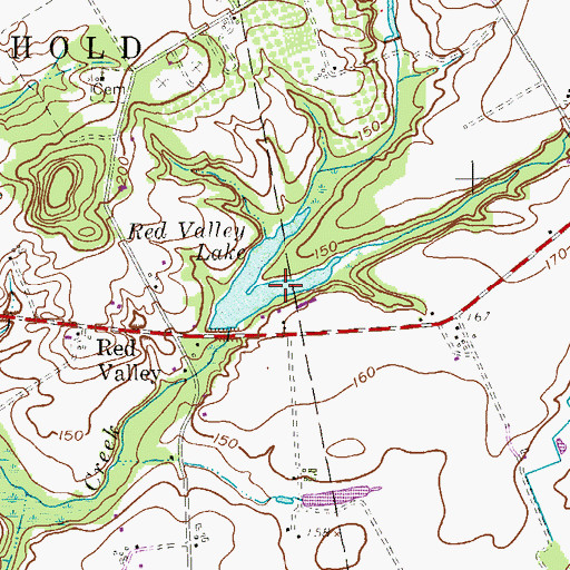 Topographic Map of Red Valley Lake, NJ