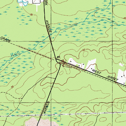 Topographic Map of Reega, NJ