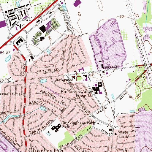 Topographic Map of Reformed Church, NJ