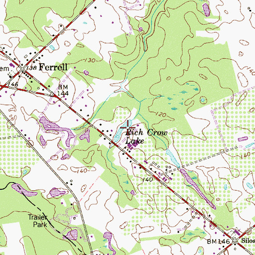 Topographic Map of Rich Crow Lake, NJ