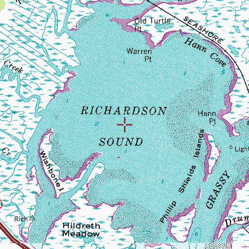 Topographic Map of Richardson Sound, NJ