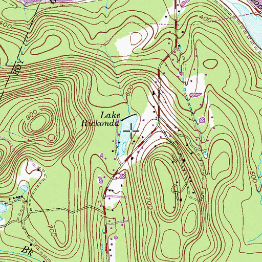 Topographic Map of Lake Rickonda, NJ