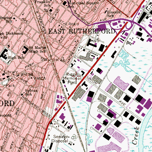Topographic Map of Riggin Memorial Field, NJ