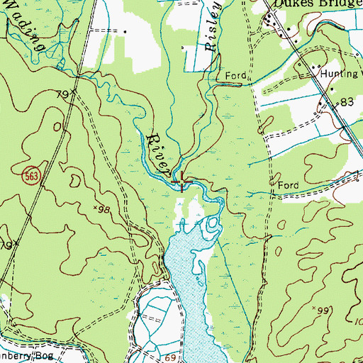 Topographic Map of Risley Branch, NJ