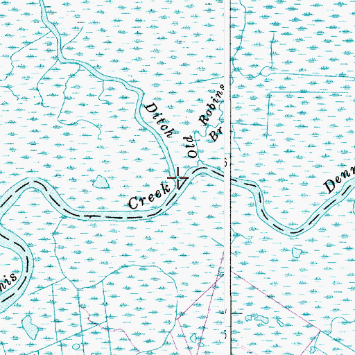 Topographic Map of Roaring Ditch, NJ