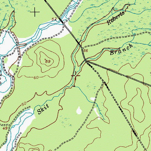 Topographic Map of Roberts Branch, NJ