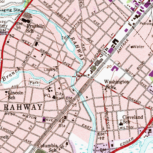 Topographic Map of Robinsons Branch, NJ