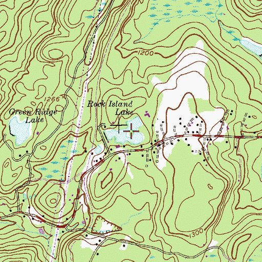 Topographic Map of Rock Island Lake, NJ
