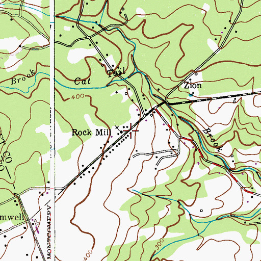 Topographic Map of Rock Mill, NJ