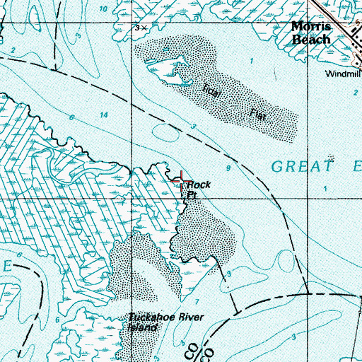 Topographic Map of Rock Point, NJ