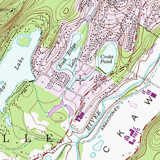 Topographic Map of Rock Ridge Lake, NJ