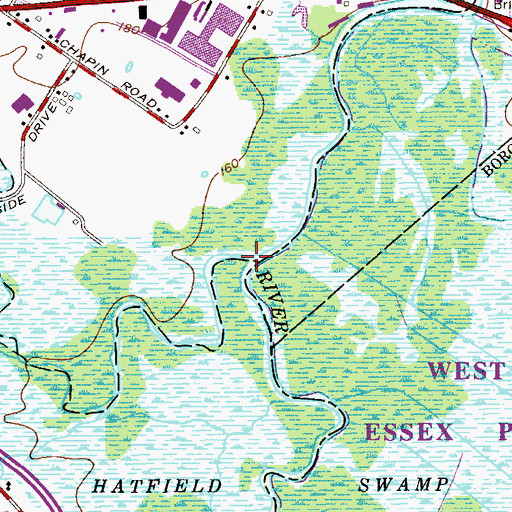 Topographic Map of Rockaway River, NJ