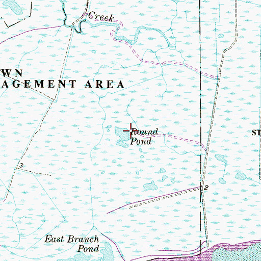 Topographic Map of Round Pond, NJ