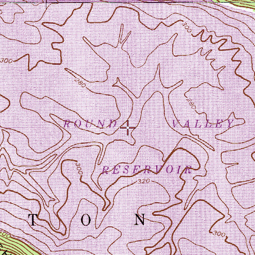 Topographic Map of Round Valley Reservoir, NJ