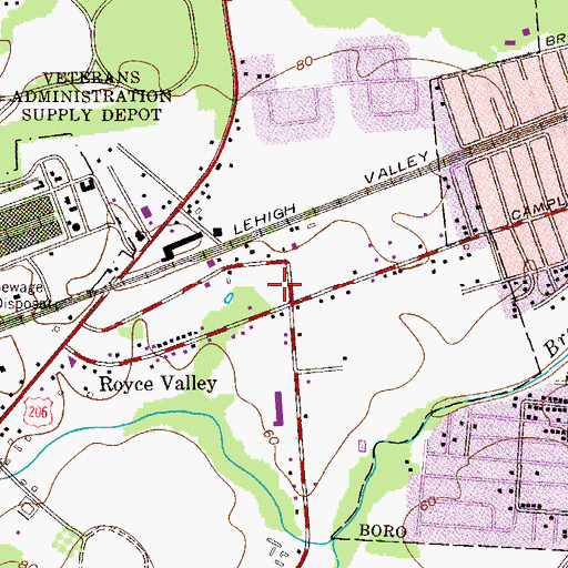 Topographic Map of Royce Valley, NJ