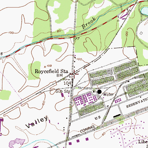 Topographic Map of Roycefield Station, NJ