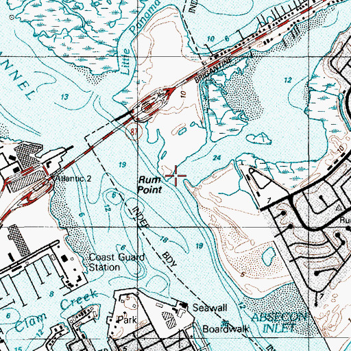 Topographic Map of Rum Point, NJ